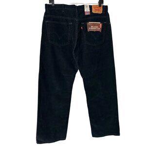 NWT Vintage Levi's Black Corduroy Pants 559 Relaxed Straight Men's Size W 38 L30